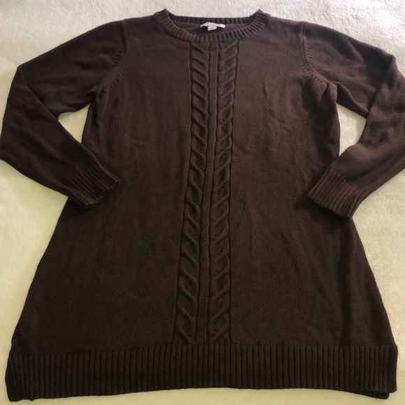 Denim&Co Sweaters - Brown Tunic Sweater